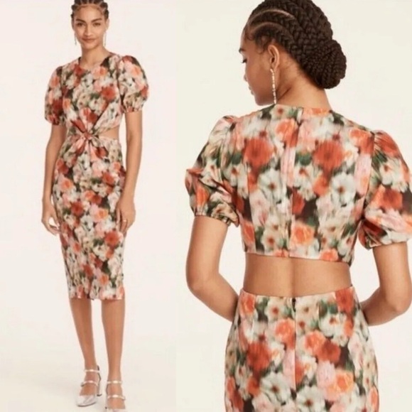 J.Crew Cutout Dress In Liberty London Hazy Days Floral Women's Size 4 - Picture 1 of 10